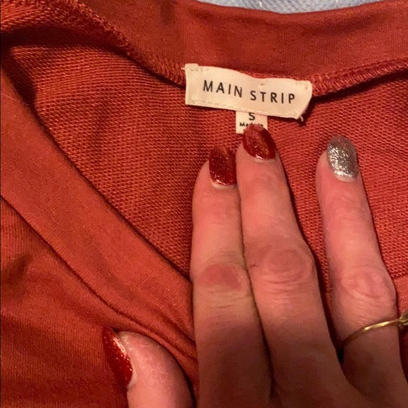 Boutique Mauve & Cream Sweatshirt w/ Gold Sequins - Picture 2 of 5